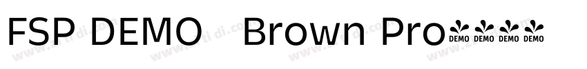 FSP DEMO   Brown Pro字体转换